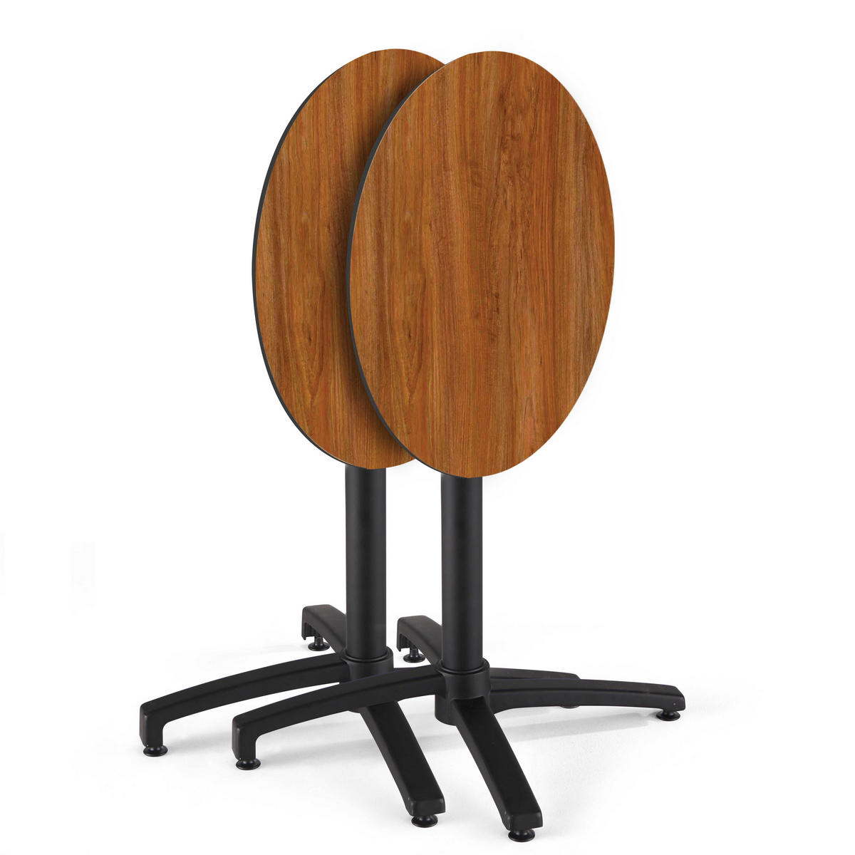 GARTENTISCH rund, Dunkle Eiche - Braun, Holzwerkstoff (70/70/72cm) - Oviala
