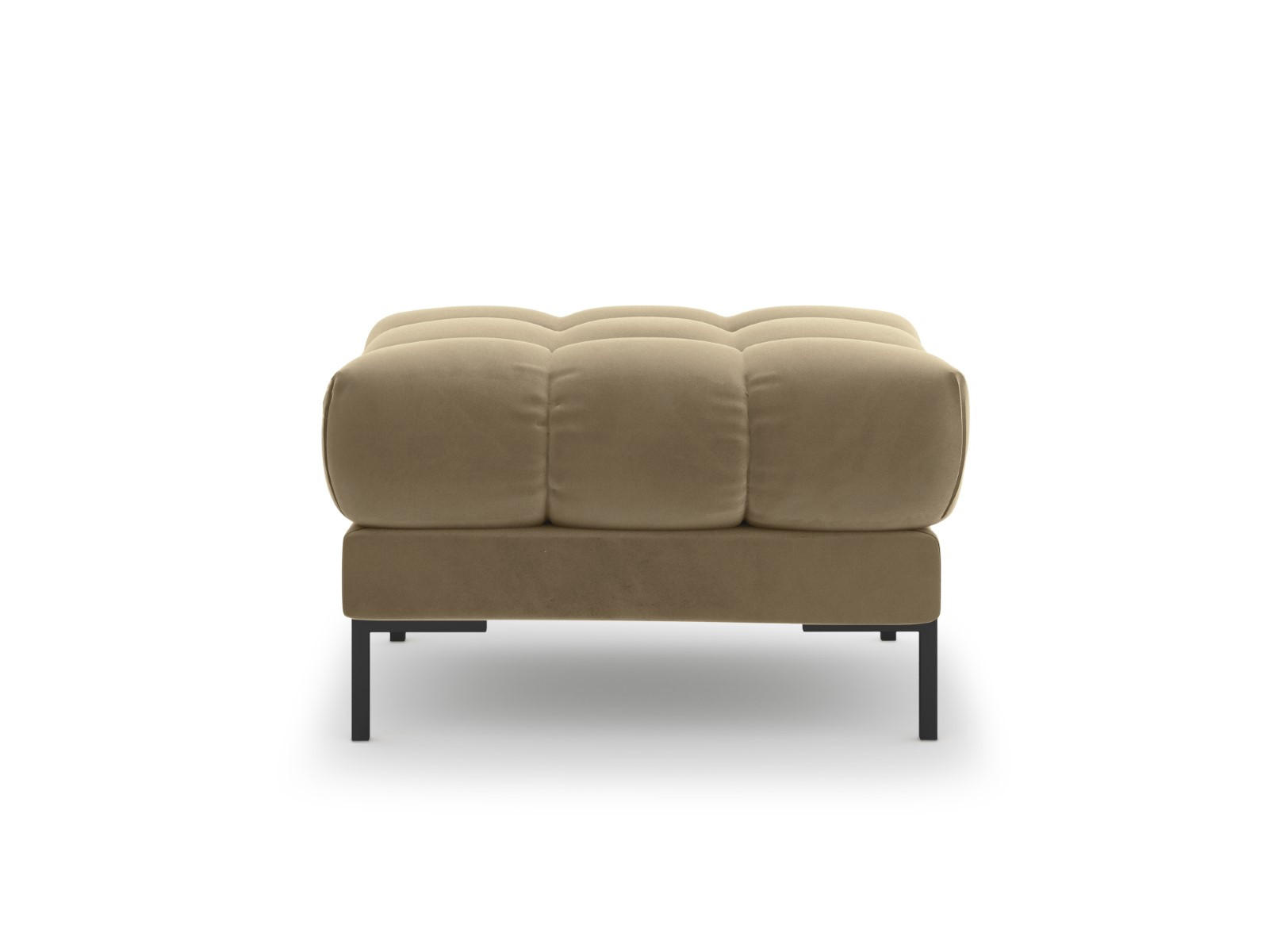 POUF Mamaia aus Samt beige - Beige, Textil (60/41/60cm) - Micadoni