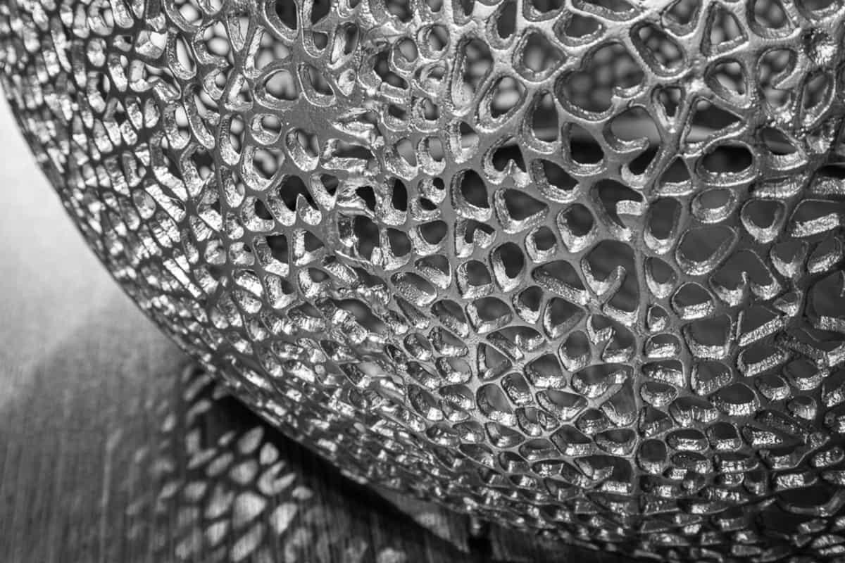 COUCHTISCH LEAF Metall Silber 80 cm - Silberfarben, Metall (80/80/41cm) - riess-ambiente