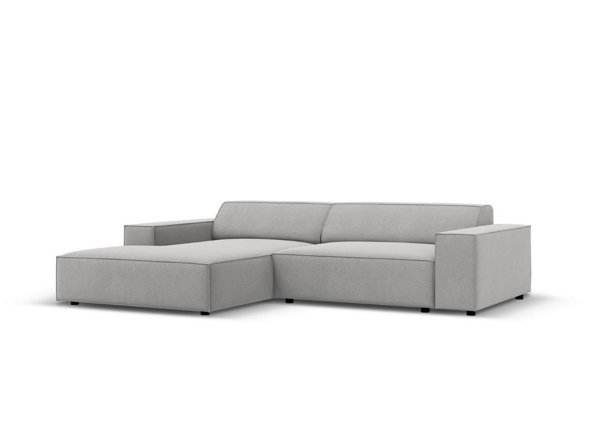 MODULARES-ECKSOFA links Jodie aus strukturiertem Stoff hellgrau 3 Sitzplätze - Hellgrau, Textil (166/224cm) - Micadoni