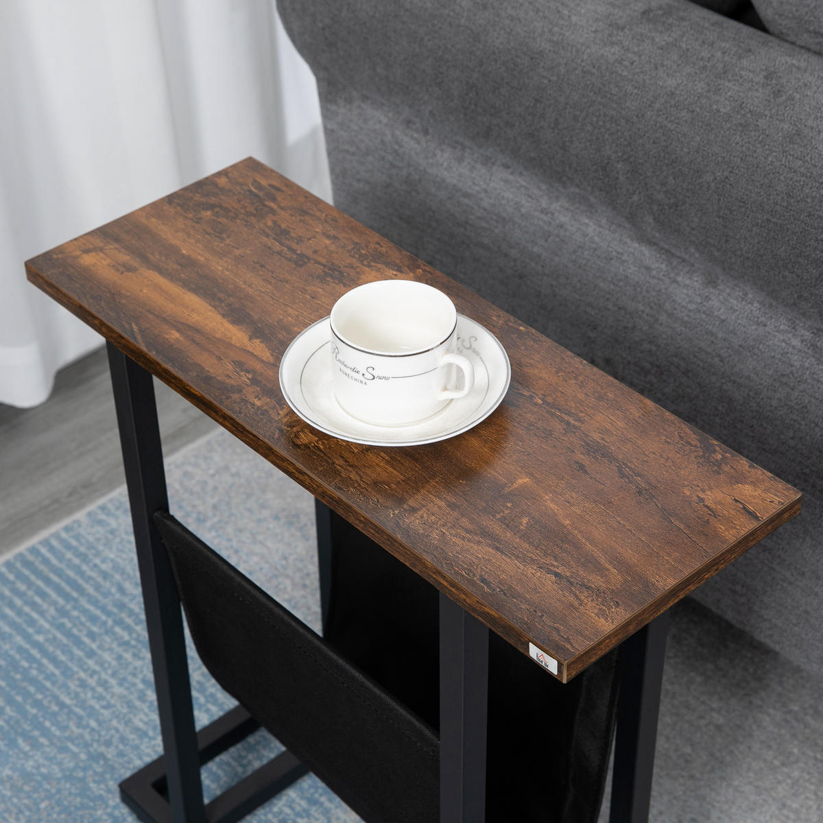 BEISTELLTISCH, Spanplatte, Dunkelbraun - Dunkelbraun, Kunststoff (49/19/55cm) - HOMCOM