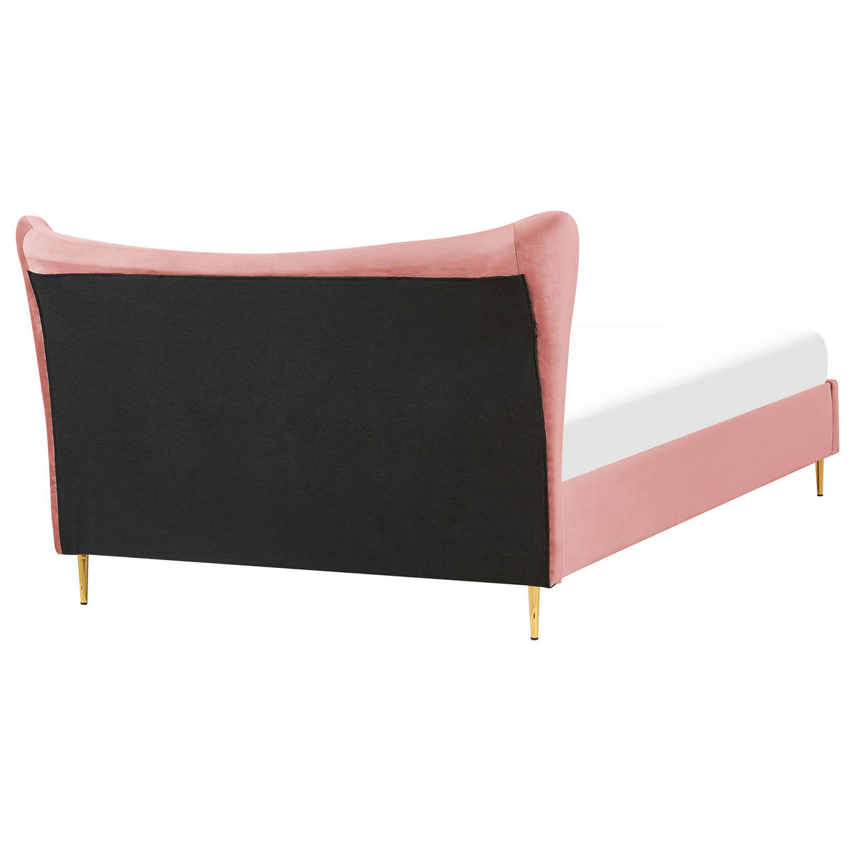 POLSTERBETT 160/200 cm Pfirsichrosa Chaleix - Pink, Textil (160/200cm) - Beliani