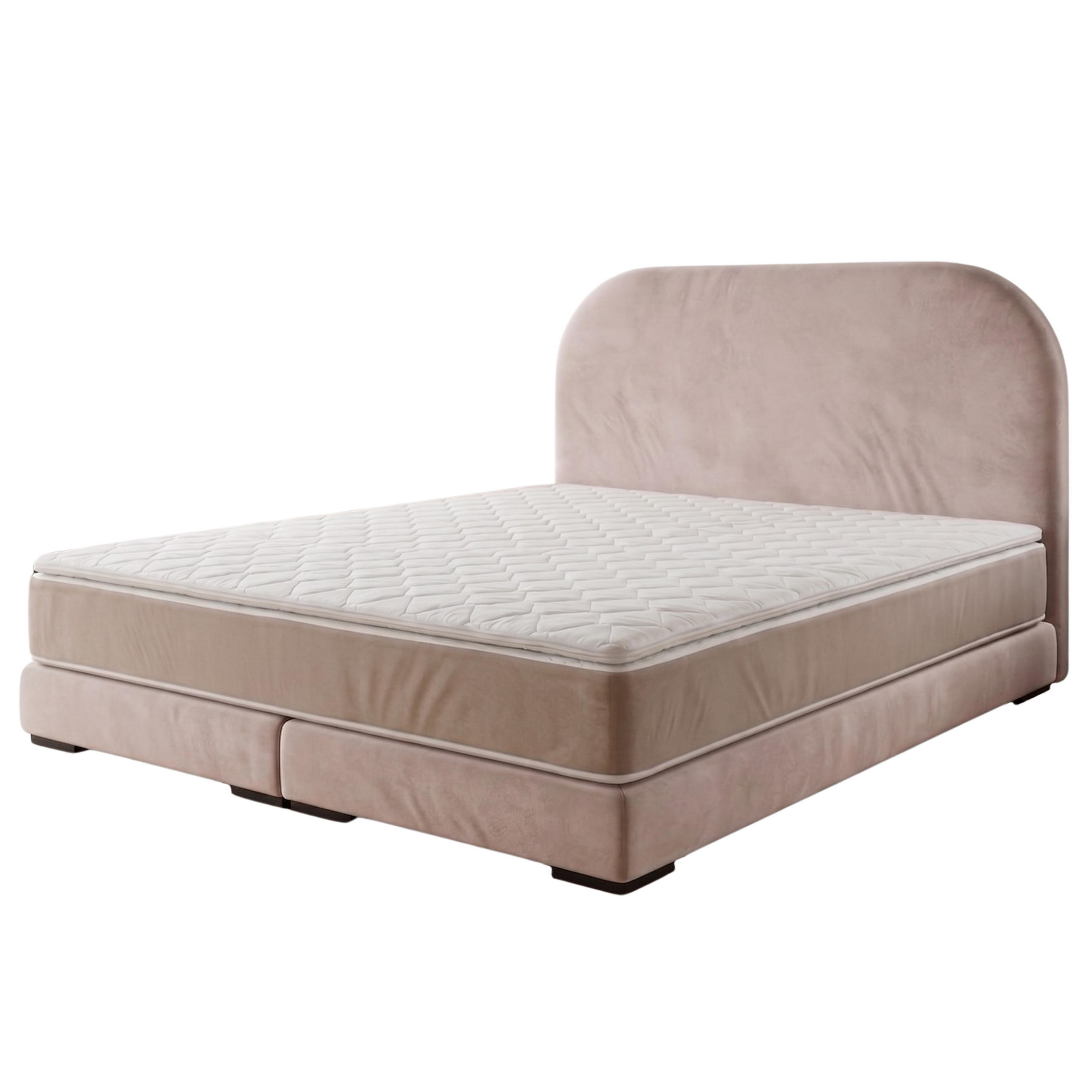 POLSTERBETT LEON1 100x 200 cm Farbe: Beige - Beige, Textil (100/200cm) - A&J MöbelLand
