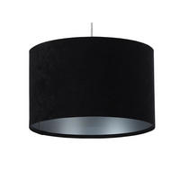 HÄNGELEUCHTE Schwarz 30/20 cm - Silberfarben/Schwarz, Kunststoff (30/0.45/20cm) - ONZENO