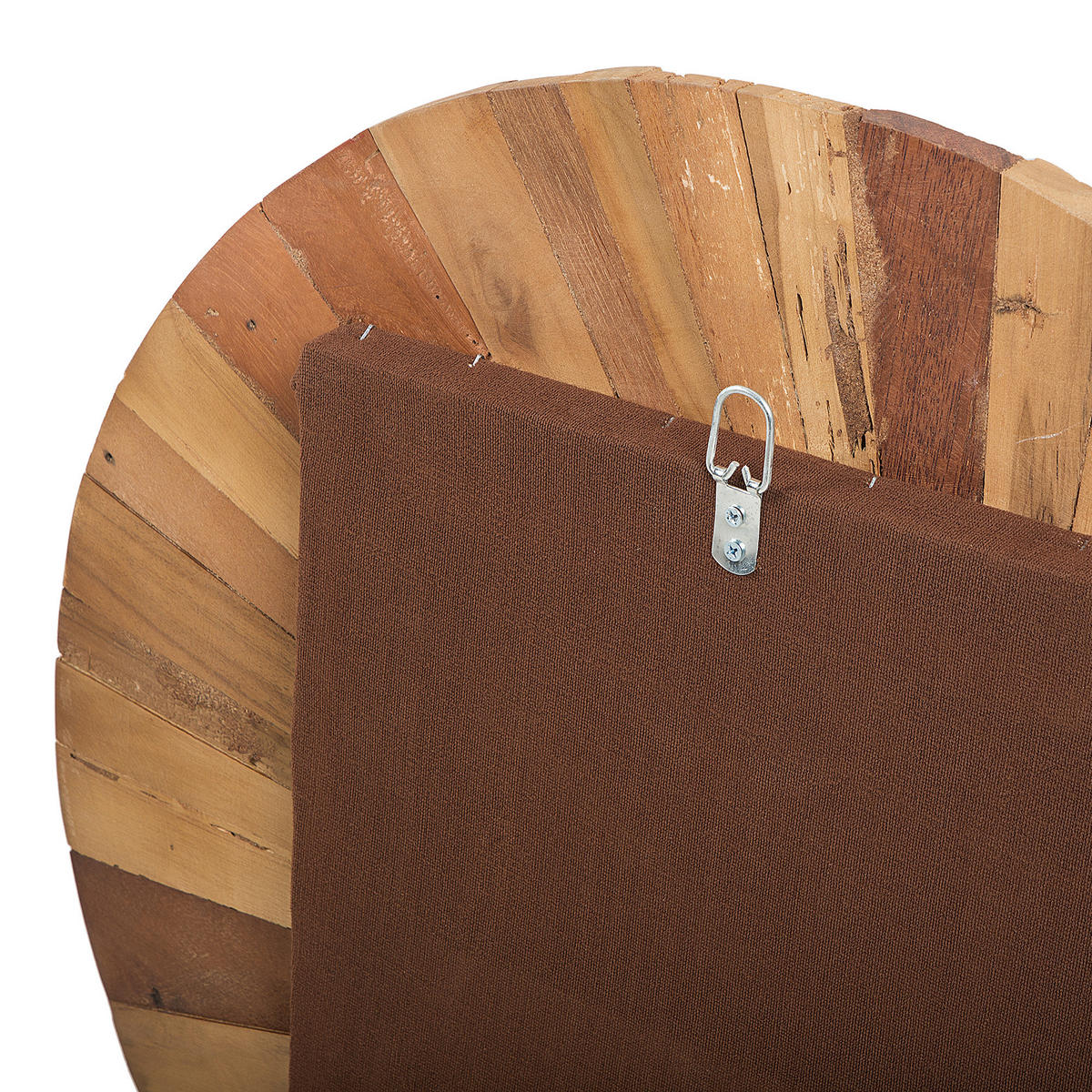 WANDDEKORATION Teakholz heller holzfarbton Morelia - Hellbraun, Holz (60/60/60cm) - Beliani