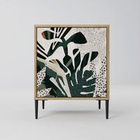 SIDEBOARD VERDURE FORMATION, Eichefarben, 57,5x42x72,5 cm, Schwarze Metallfüße - Eichefarben/Multicolor, Holzwerkstoff/Metall (57.5/72.5/42cm) - SpaceRebels