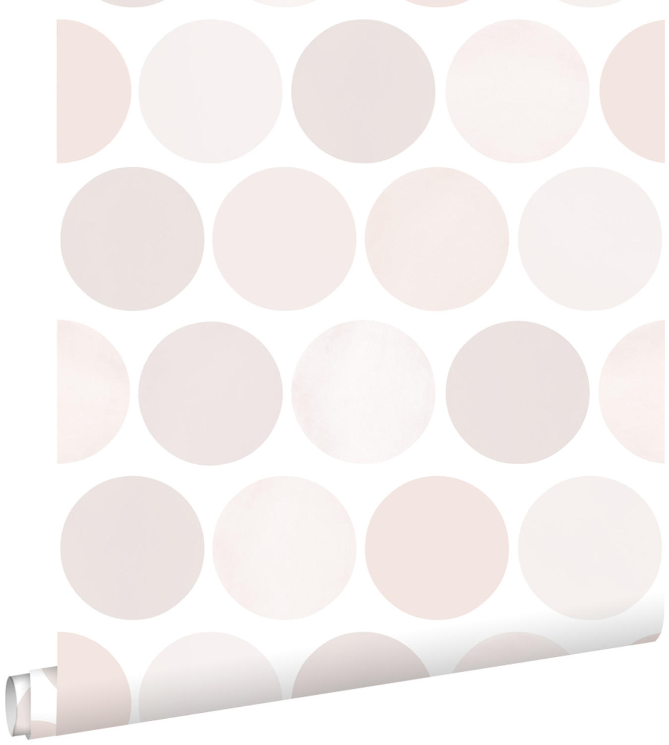 TAPETE große Punkte 53 cm x 10.05 m - Beige, Papier (53/1000cm) - ESTAhome