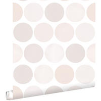 TAPETE große Punkte 53 cm x 10.05 m - Beige, Papier (53/1000cm) - ESTAhome
