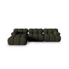ECKSOFA modular links Bellis aus 3D-Stoff Amazonasgrün 4 Sitzplätze - Waldgrün, Textil (155/282cm) - Micadoni