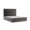 POLSTERBETT Salma mit Stauraum 160/200 cm Stahl im Lotta Stoff - Schwarz/Graphitfarben, Holz/Holzwerkstoff (160/200cm) - AltaBeds