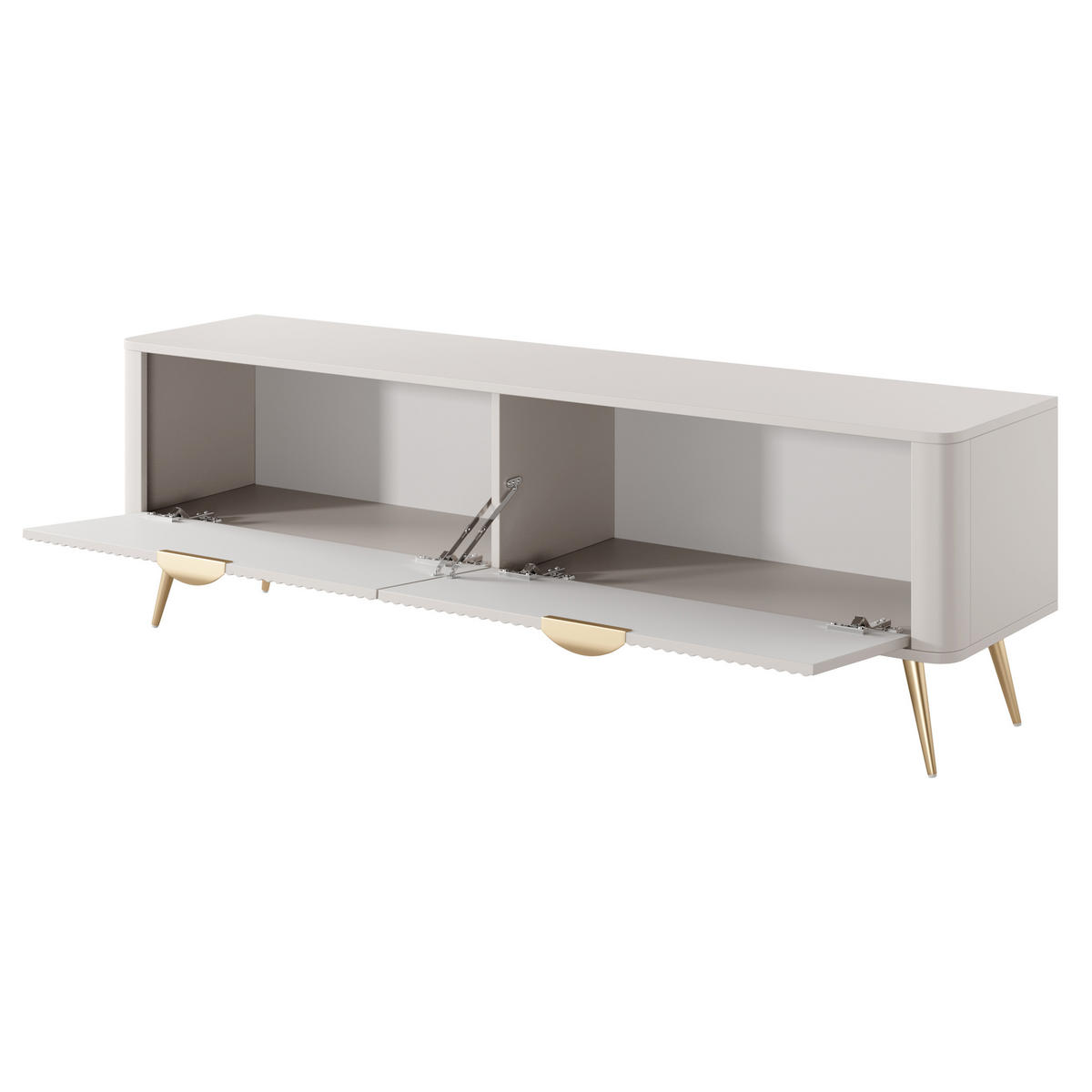 LOWBOARD LANTANA 163,2x38x51,2 cm mit 2 Türen Beige - Beige, Holzwerkstoff (163.2/51.2/38cm) - MASSENO