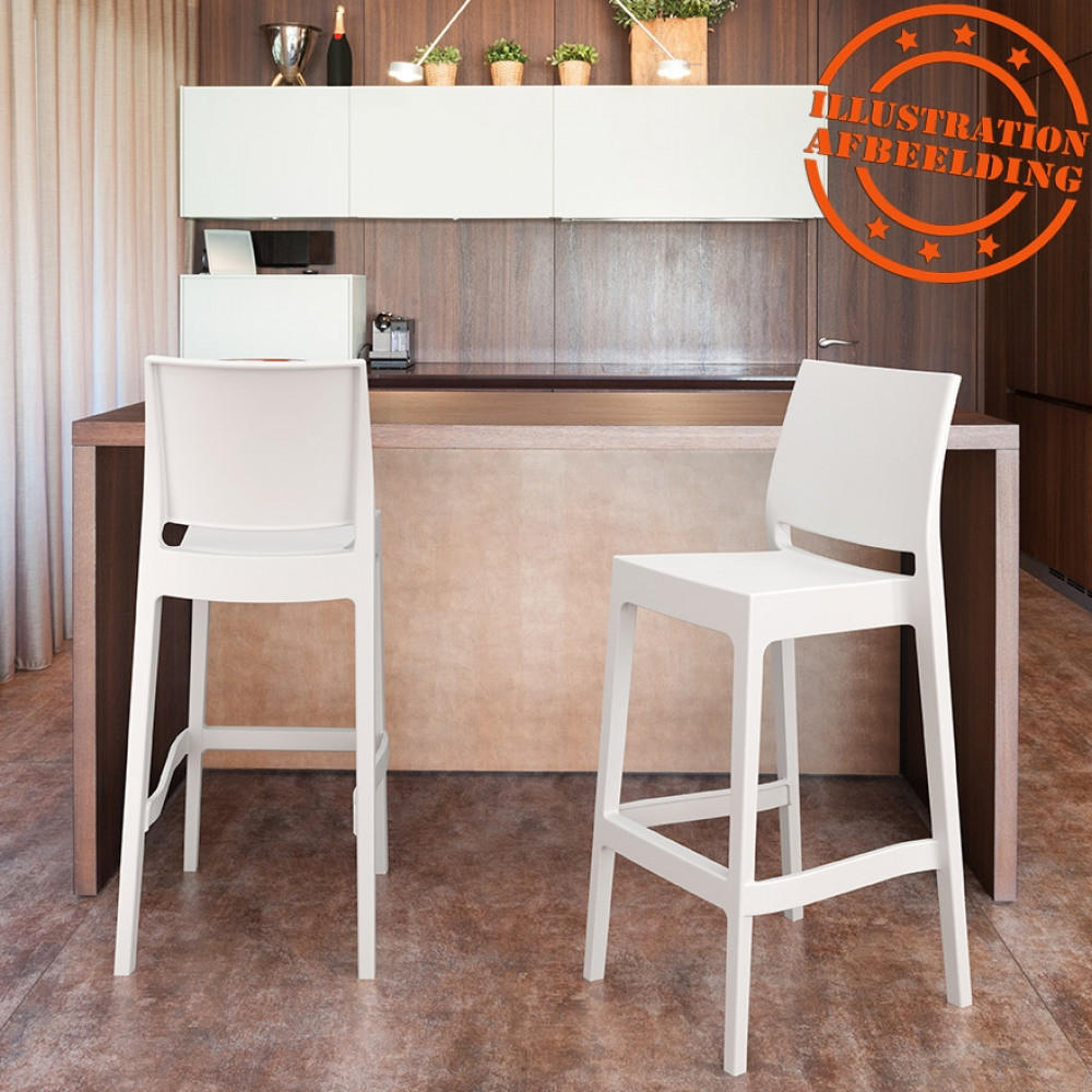 BARHOCKER Weiß 51x107x41cm - Weiß, Kunststoff (51/107/41cm) - AlterEgo