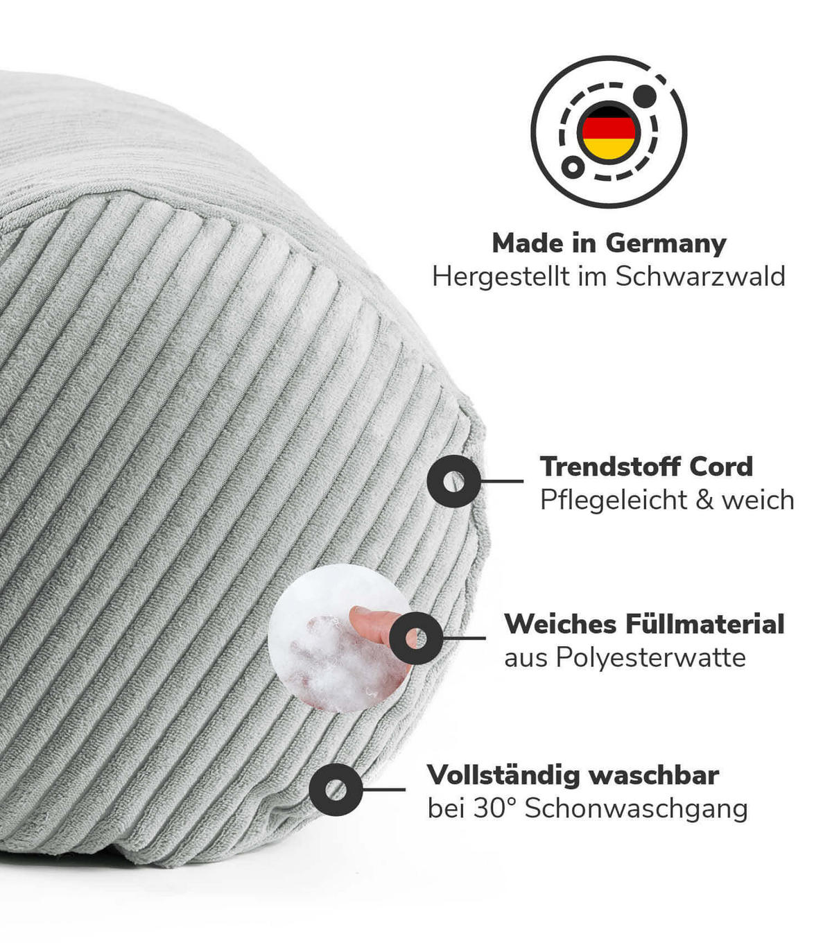 XXL-NACKENROLLE Das Nickerchen - Grau, Textil (25/70cm) - Mokebo