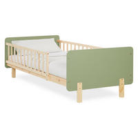 KINDERBETT Grün 90/200 cm Lattenrost Rausfallschutz - Grün, Holz (100/67/208cm) - Homestyle4u