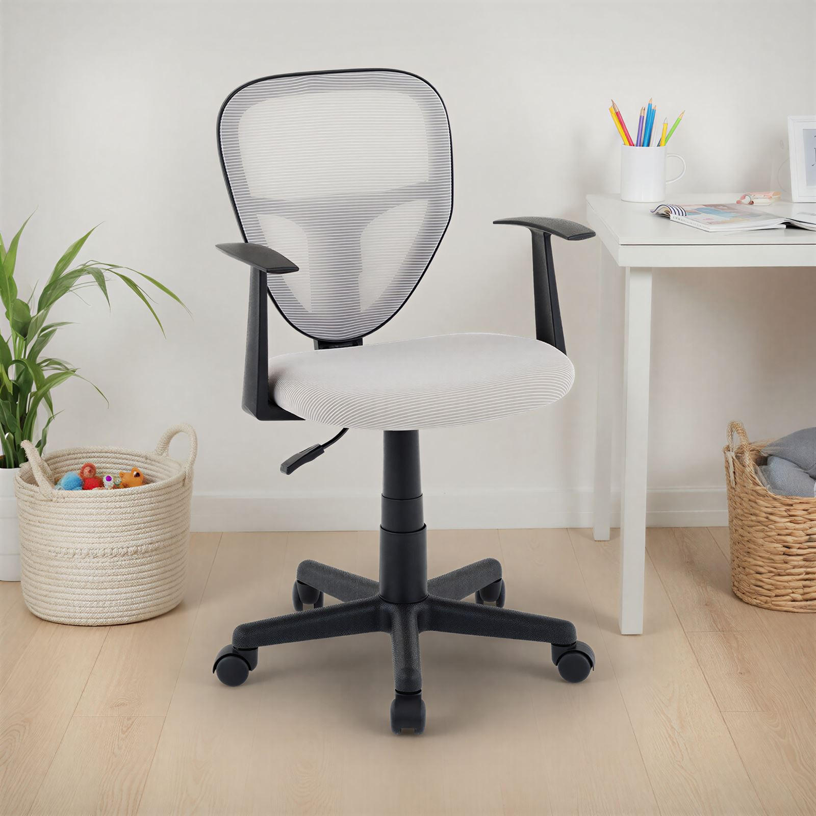 KINDERDREHSTUHL STUDIO - Hellgrau, Textil (53/92/52cm) - IDIMEX