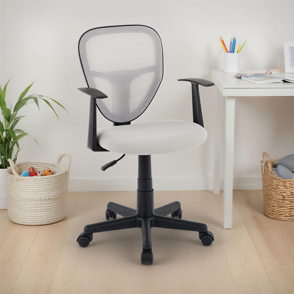 KINDERDREHSTUHL STUDIO - Hellgrau, Textil (53/92/52cm) - IDIMEX