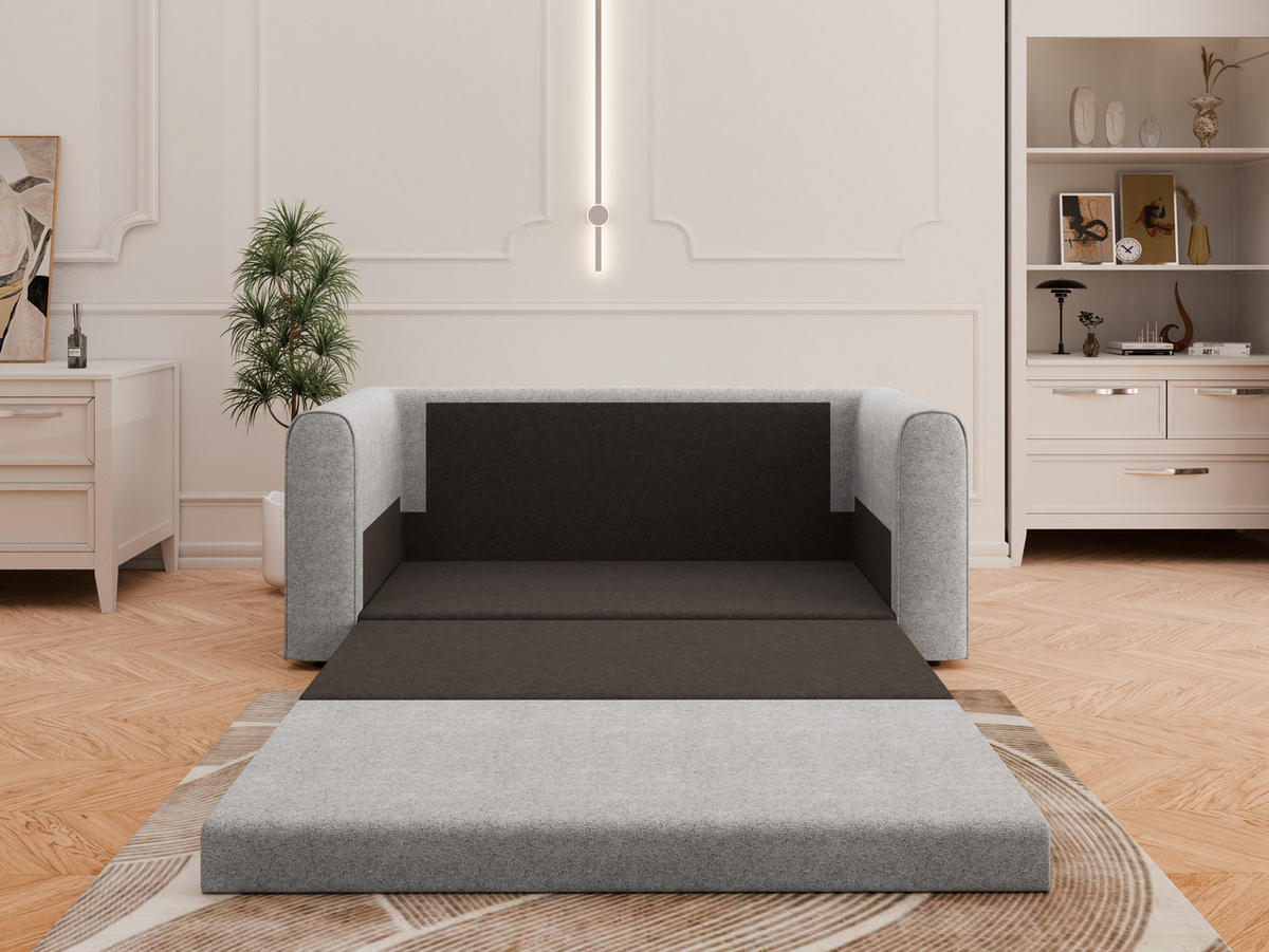 SCHLAFSOFA Arelis Schlafsofa mit Bettfunktion, grau - Grau, Holz (160/78/69cm) - Panda Möbel