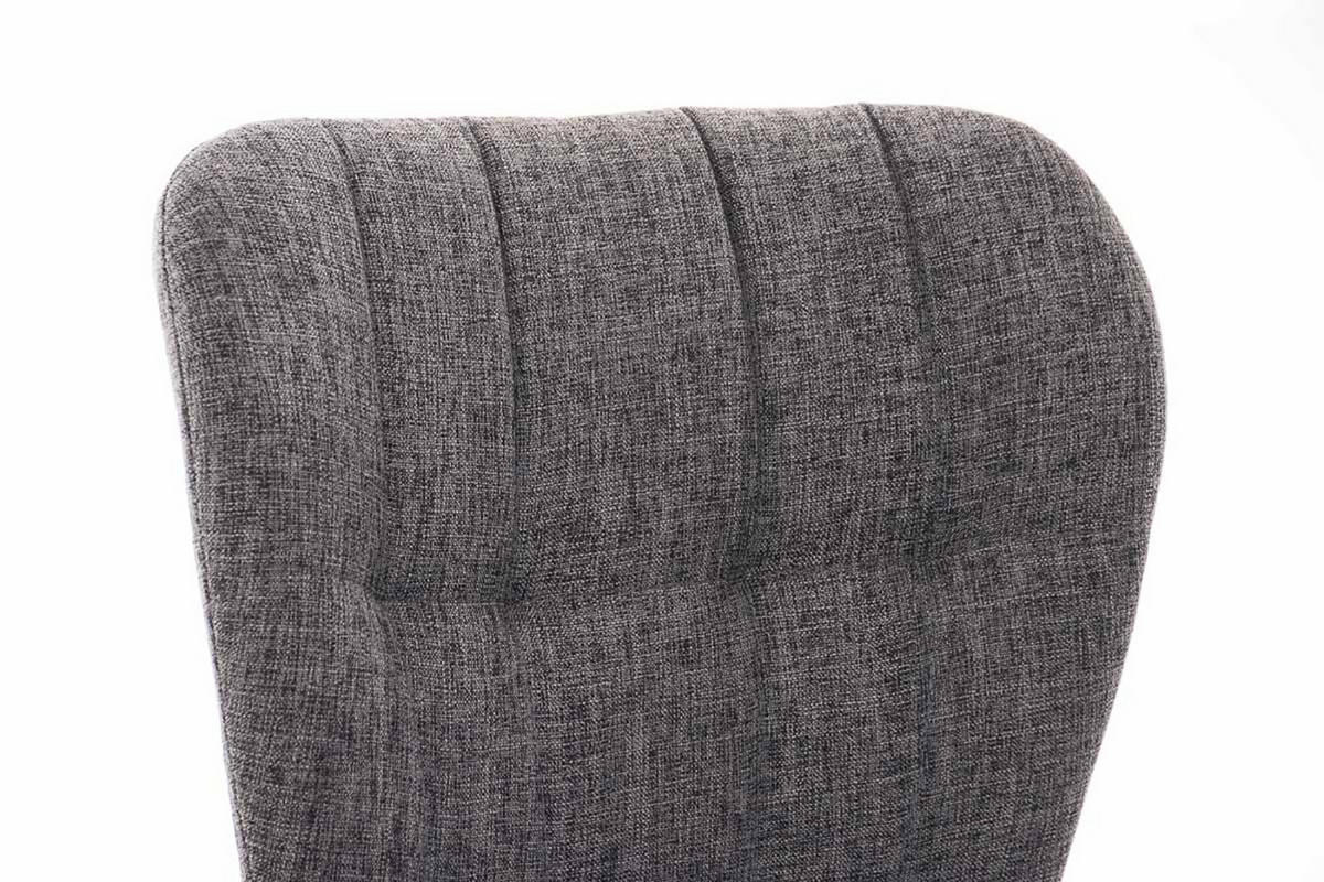 STUHL 4er Set Stoff hellgrau - Eukalyptusholzfarben/Hellgrau, Holz/Textil (50/88/63cm) - CLP