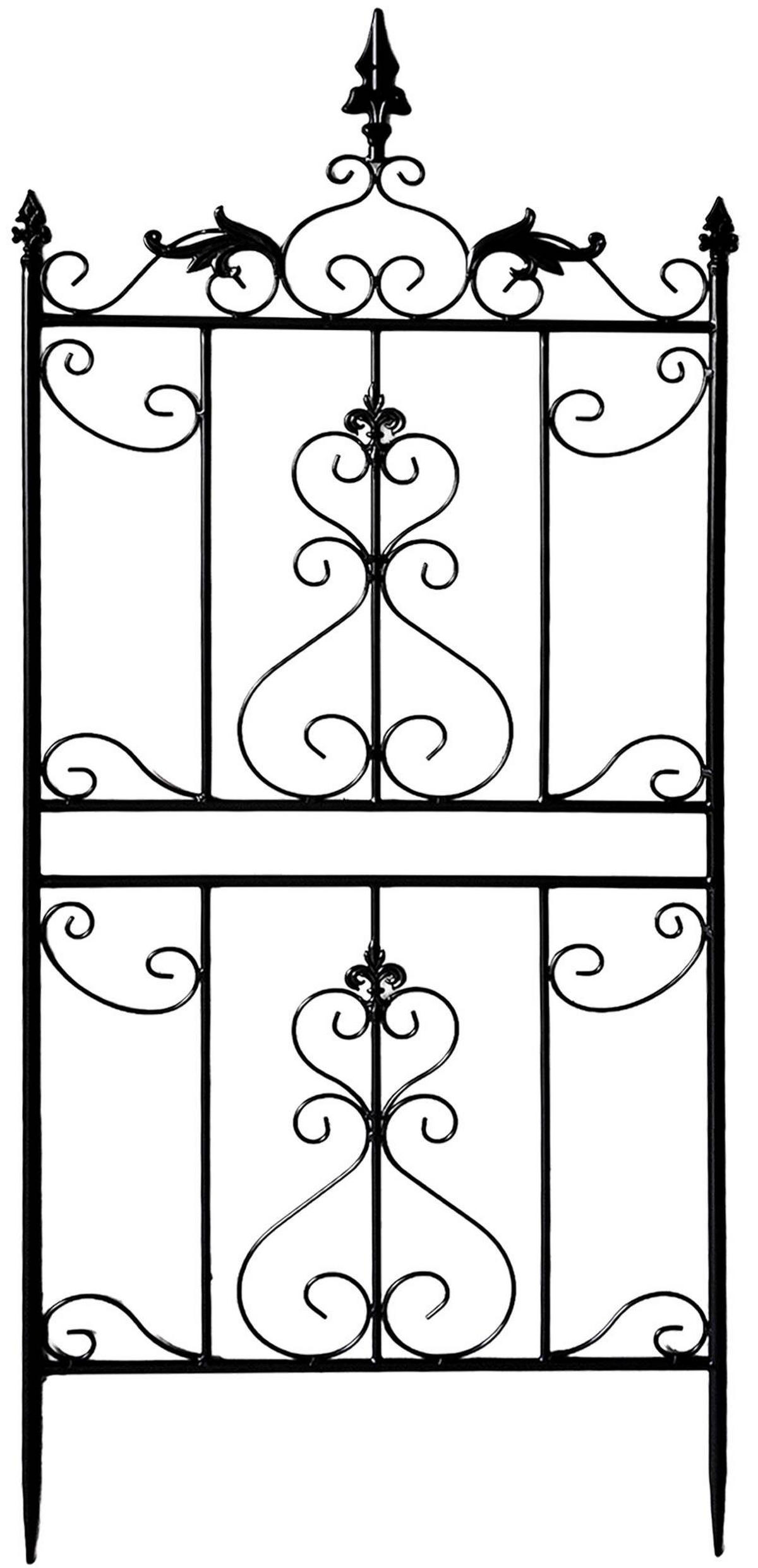 RANKGITTER Ines 2er Set 51x3x124cm Metall Anthrazit Rankhilfe - Anthrazit, Metall (51/124/3cm) - DELUKE