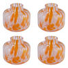 MINI-VASE (4er Set) Confetti - Orange, Glas (9cm) - Butlers