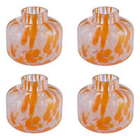 MINI-VASE (4er Set) Confetti - Orange, Glas (9cm) - Butlers