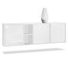 SIDEBOARD Cuba Türen in Weiß Hochglanz - Weiß Hochglanz, Holzwerkstoff (182/53/35cm) - Vladon