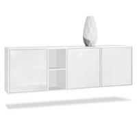 SIDEBOARD Cuba Türen in Weiß Hochglanz - Weiß Hochglanz, Holzwerkstoff (182/53/35cm) - Vladon