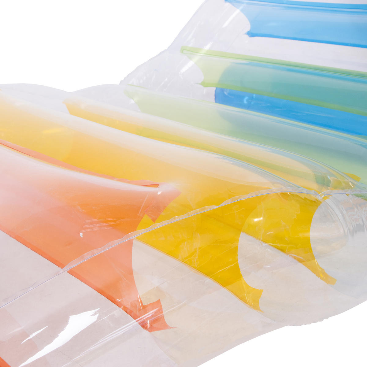 LUFTMATRATZE Wasserliege 168 x 88 x 50 cm mit bunten I-Beams und 2 Luftkammern - Multicolor, Kunststoff (168/88/50cm) - Avenli