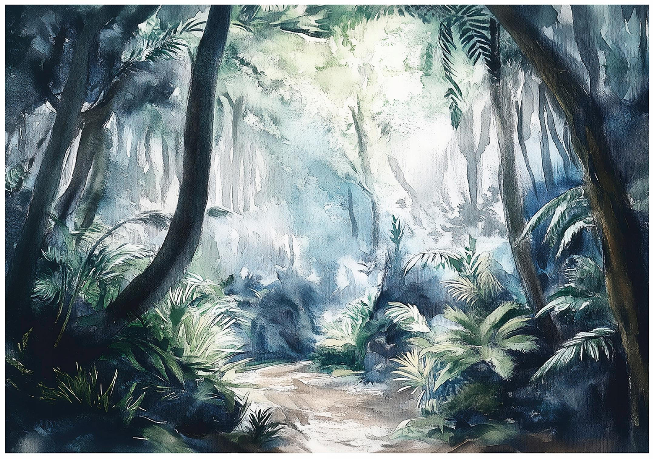 FOTOTAPETE Wald Dschungel Natur Vlies Tapete Wohnzimmer 250x175 - Multicolor, Papier (250/175cm) - Wallarena