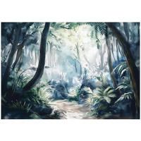 FOTOTAPETE Wald Dschungel Natur Vlies Tapete Wohnzimmer 250x175 - Multicolor, Papier (250/175cm) - Wallarena