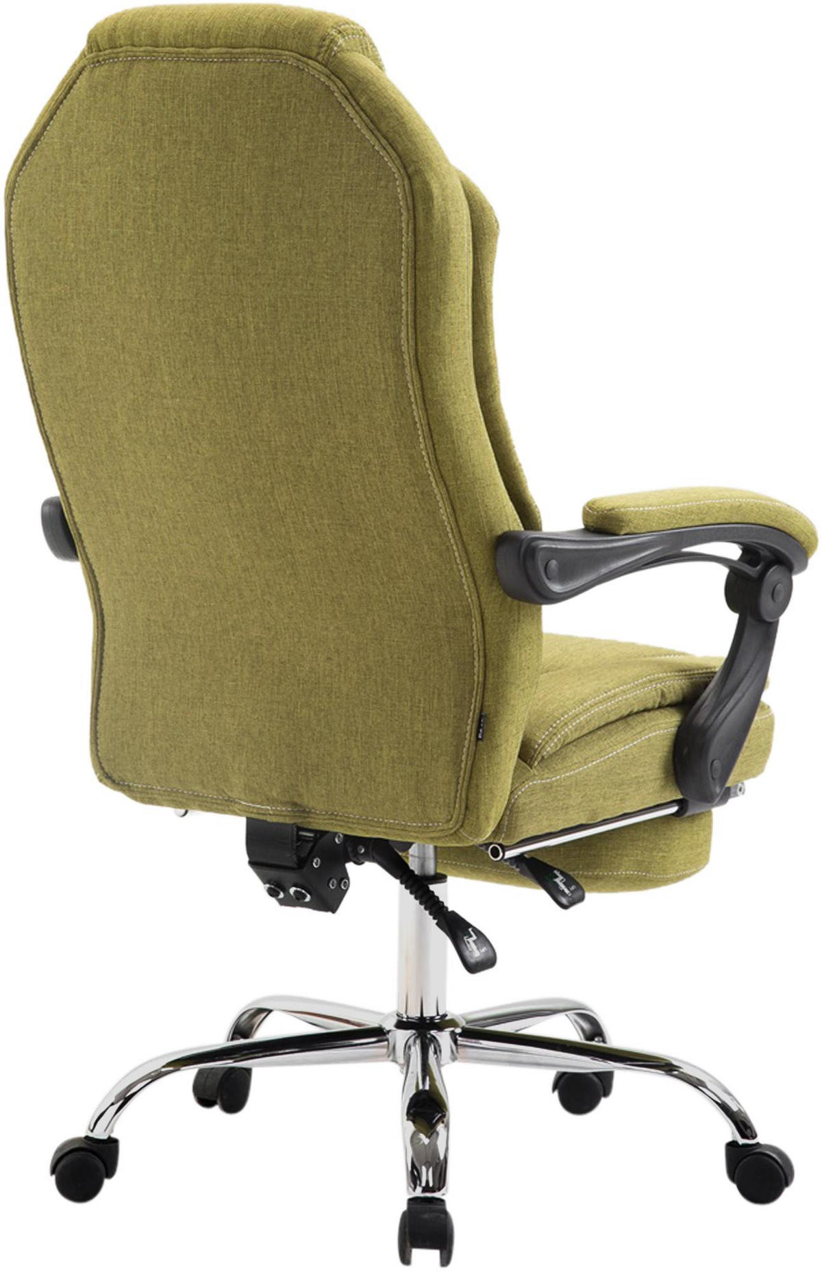 CHEFSESSEL Stoff Grün - Chromfarben/Grün, Textil/Metall (67/114/64cm) - CLP