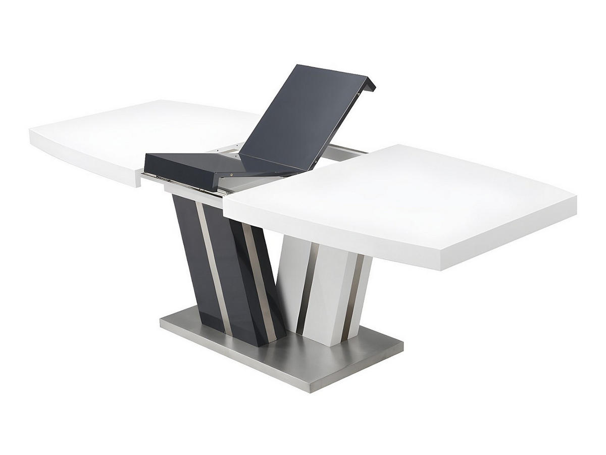 ESSGRUPPE: Esstisch NOAMI + 4 Stühle TWIZY - Anthrazit, Holz (220/75/90cm) - Vente-Unique