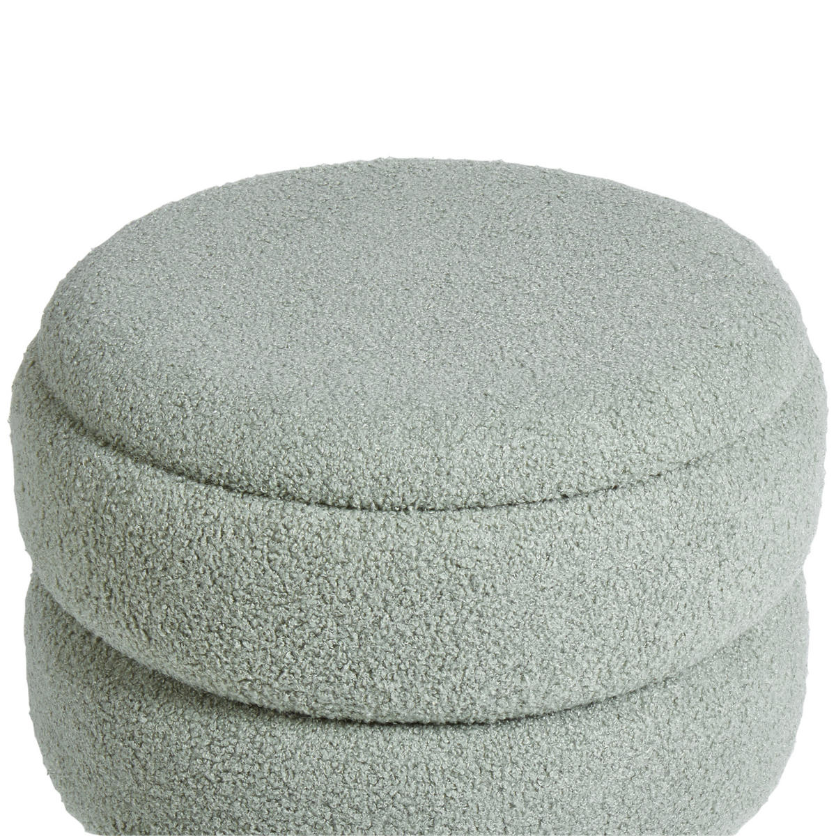 HOCKER Grün Okaton - Braun/Grün, Textil (44/48/44cm) - Beliani