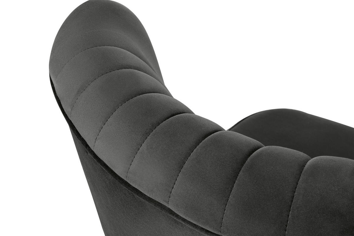 COCKTAILSESSEL DUCO auf hohen Beinen, Graphit/Eiche - Eichefarben/Graphitfarben, Holz/Textil (63/89/65cm) - KONSIMO®