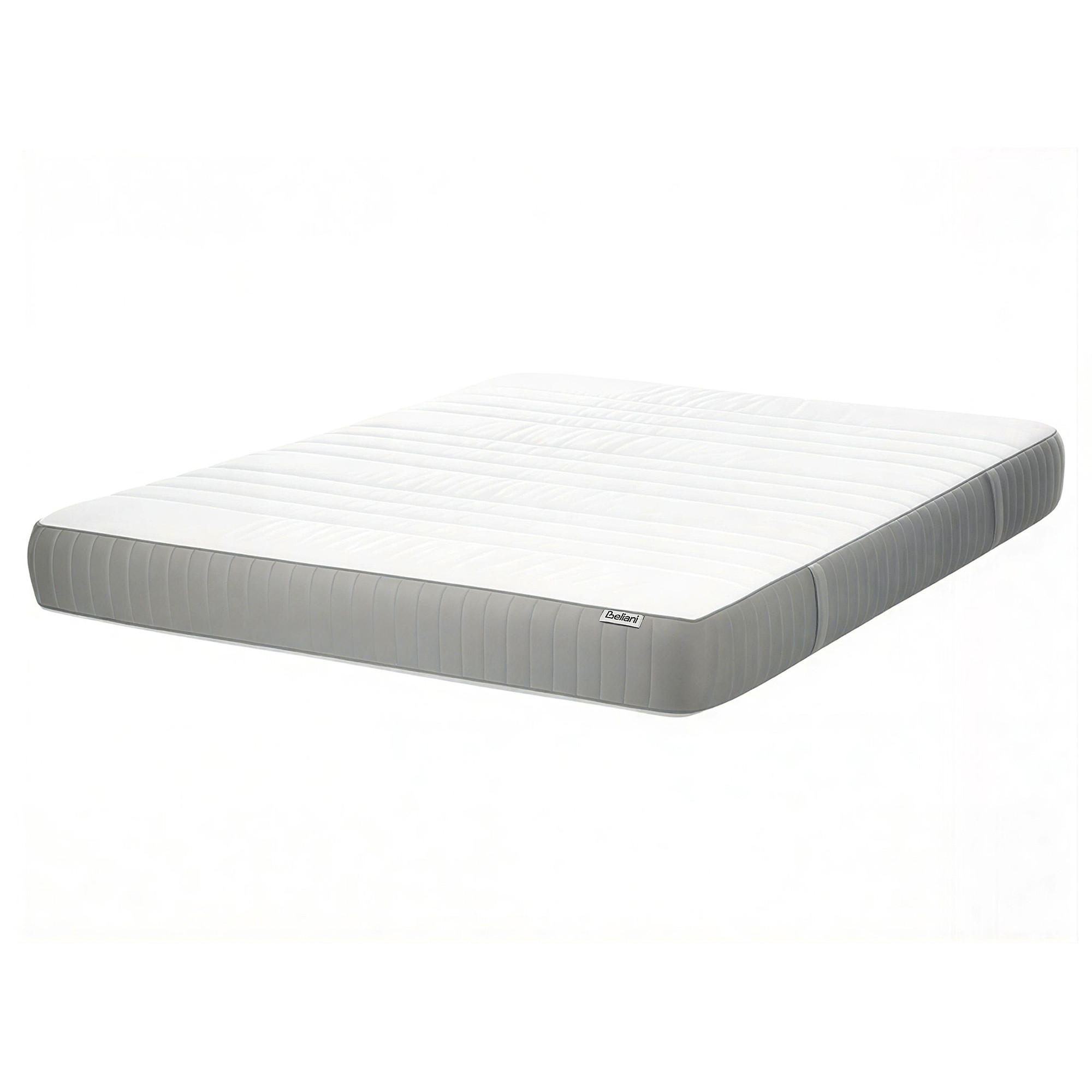 GEL-MEMORY-SCHAUMMATRATZE H2/3 Mittel 160/200 cm Happiness - Weiß, Textil (160/200cm) - Beliani