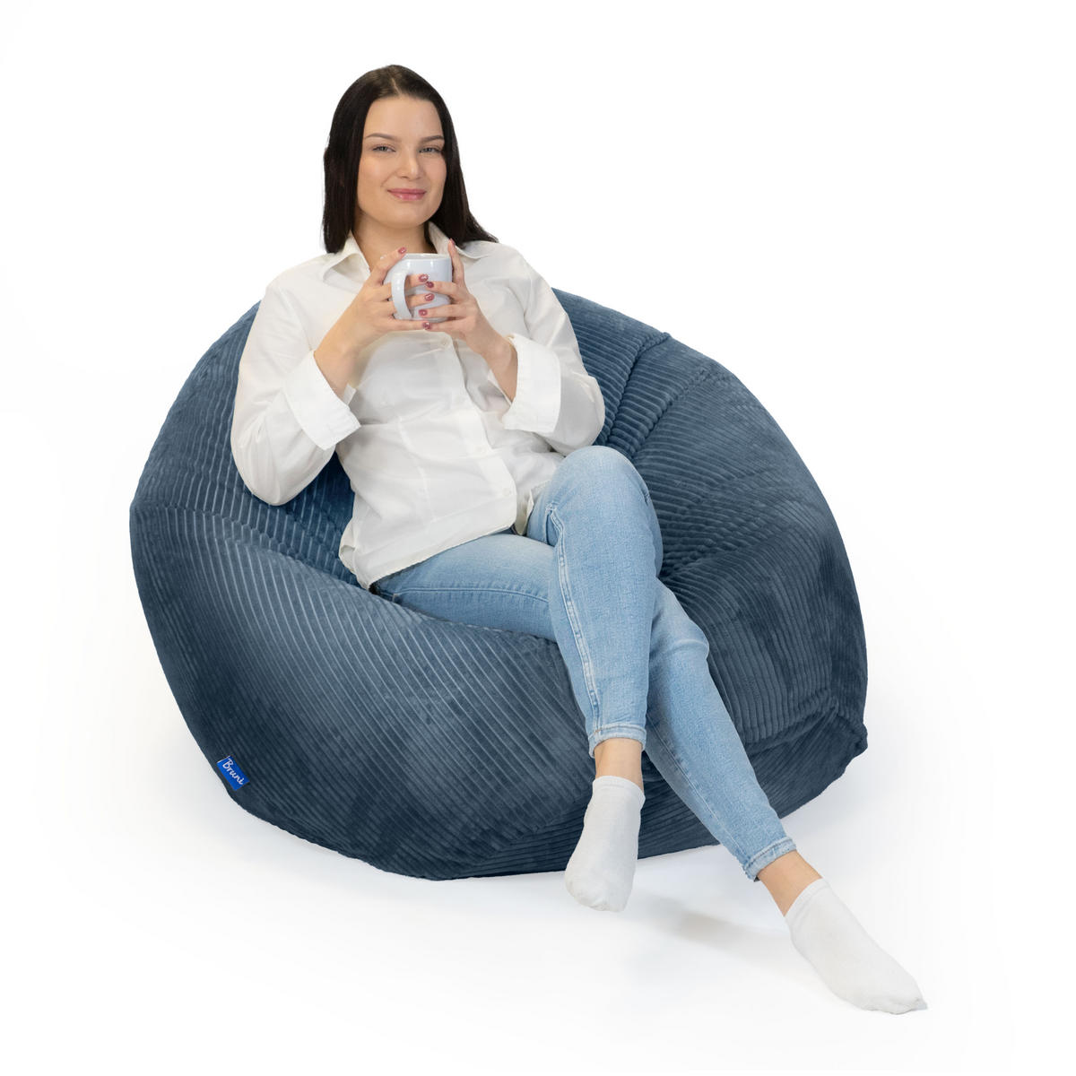 KINDER-SITZSACK Classico Cord S dunkelblau - Dunkelblau, Textil (70/60/70cm) - Bruni