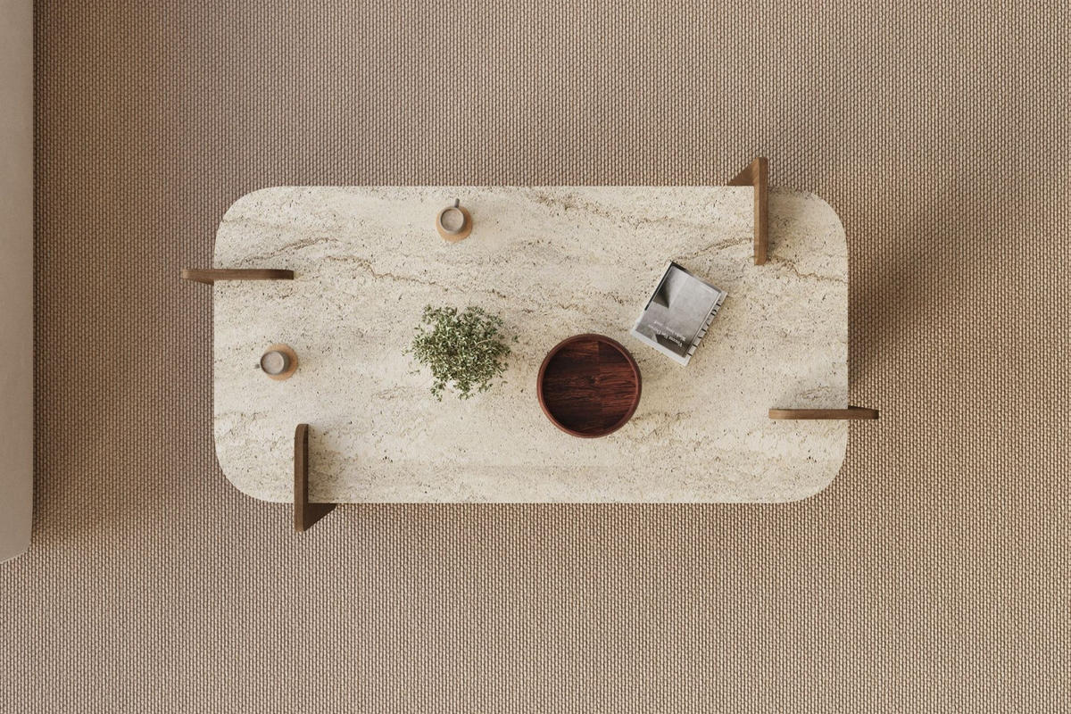 COUCHTISCH leapiri beige - Beige, Holz (120/60/35cm) - Habitat Garten