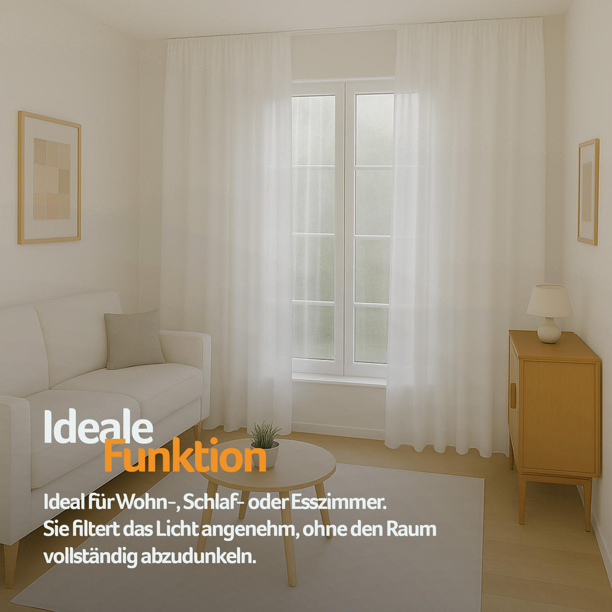GARDINE Universalband "blickdicht" 2er Pack Weiß 140x145 cm - Weiß, Textil (140/145cm) - Bestlivings