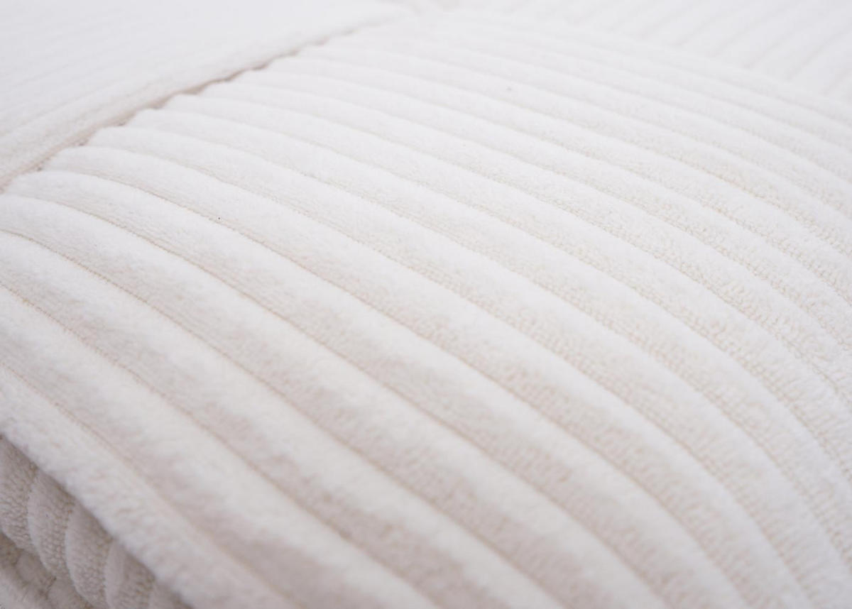 HOCKER Cremeweiß - Creme, Textil (40/43/40cm) - MCW