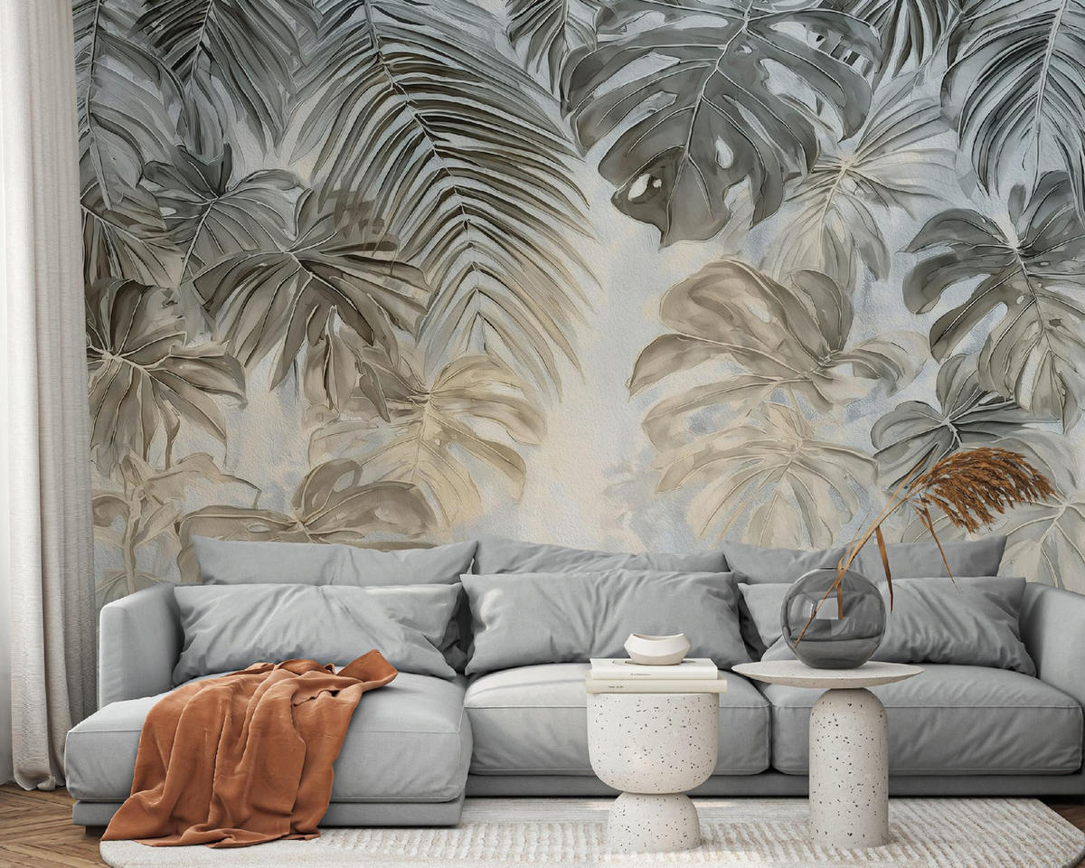 FOTOTAPETE Blätter Dschungel Grün 400x280 cm - Multicolor, Papier (400/280cm) - Wallarena