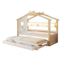 KINDERBETT 90x200 cm Rollbett LED weiß - Weiß, Holz (90/200cm) - LEBENLANG
