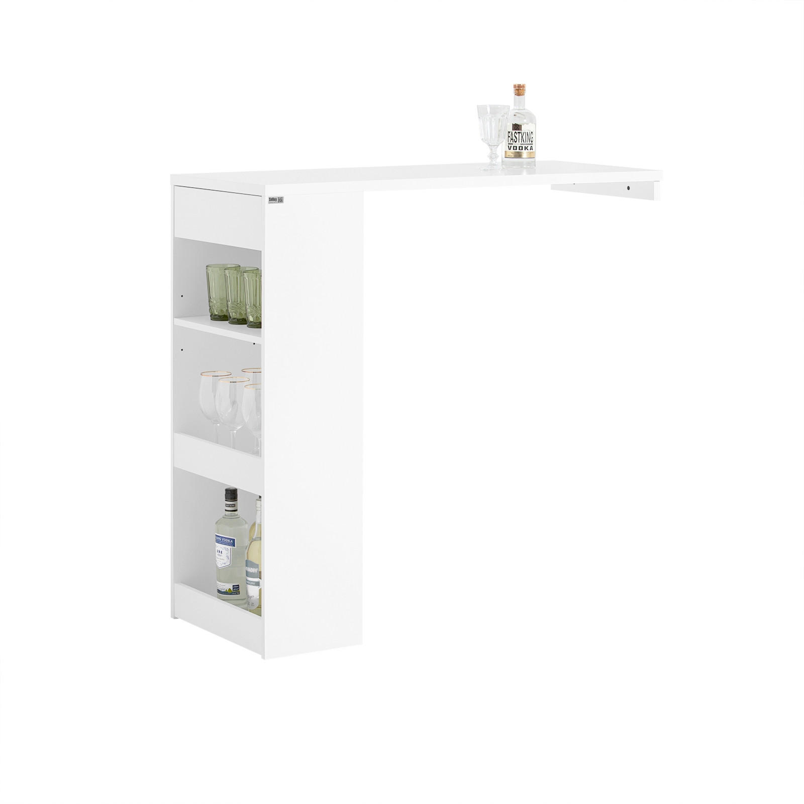 BARTISCH Weiß - Weiß, Holzwerkstoff (110/106/45cm) - SoBuy