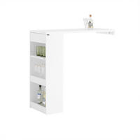 BARTISCH Weiß - Weiß, Holzwerkstoff (110/106/45cm) - SoBuy