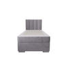 BOXBETT ZILANO 2 mit Matratze H3 und Topper 90x200 Itaka 50 rechts - Hellgrau, Holz/Textil (90/200cm) - Bedante