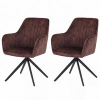 ESSZIMMERSTUHL Braun 2er-Set - Braun, Textil (57/85/60cm) - MCW