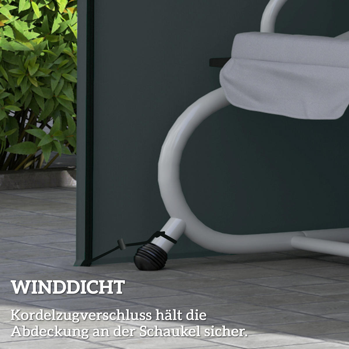 HOLLYWOODSCHAUKEL-ABDECKUNG Oxford Grau - Grau, Textil (125/172/220cm) - Outsunny