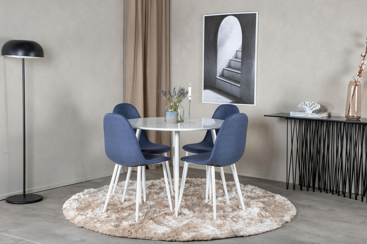 TISCHGRUPPE Weiß - Weiß, Holzwerkstoff (100/75/100cm) - ebuy24
