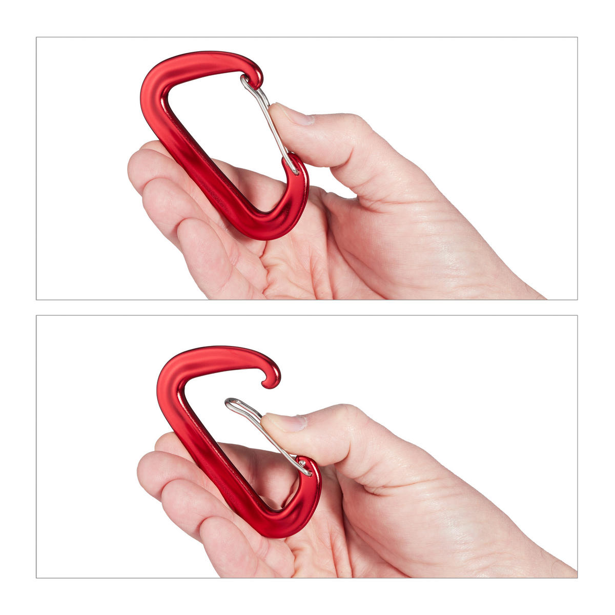 4XKARABIN - rdeča, kovina (1cm) - Relaxdays