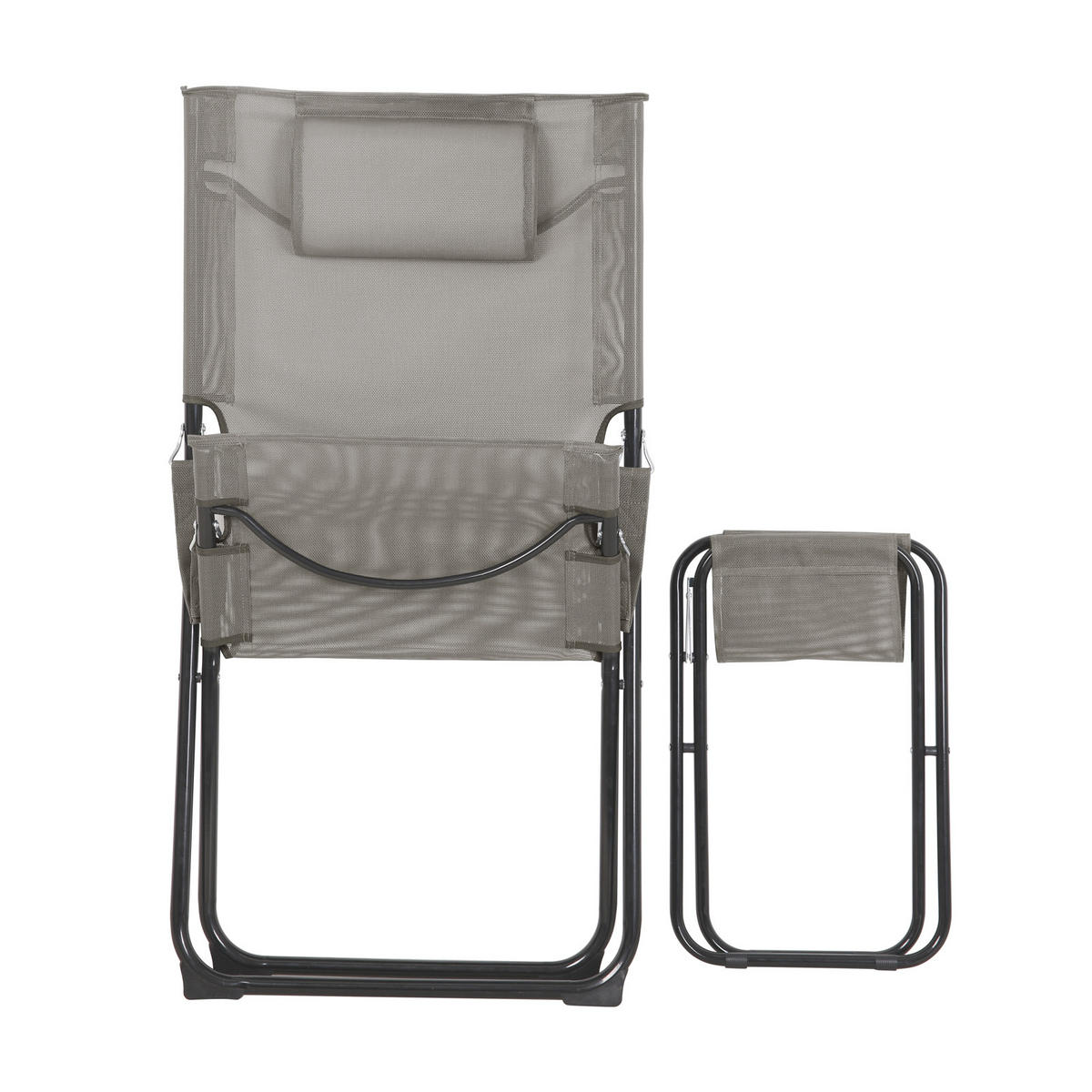 RELAXSESSEL Tomra Hellgrau - Hellgrau, Metall (61/93/77cm) - SVITA