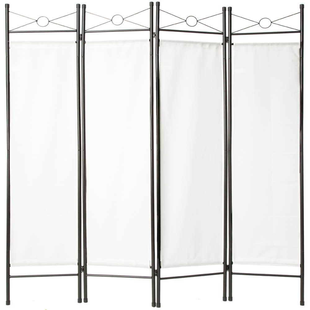 RAUMTEILER ,160 x 2,5 x 180 cm,weiß - Weiß, Metall (2.5/180/160cm) - tectake
